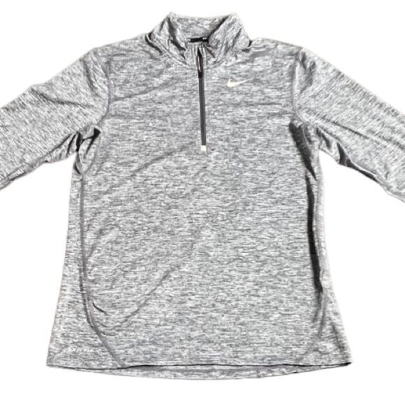 NIKE Running Men's Dri-fit Element 1/2 Zip Long Sleeve Zip Neck Pullover Gray - Picture 1 of 9